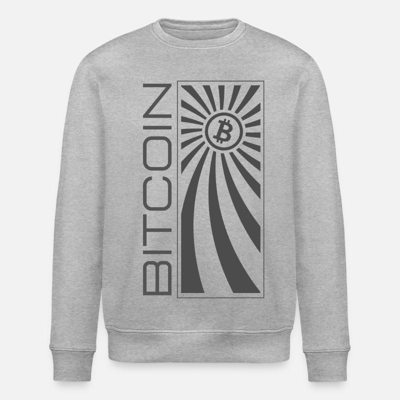 Bitcoin BTC Logo - Stanley/Stella Unisex Bio-Sweatshirt ROLLER - Grau meliert