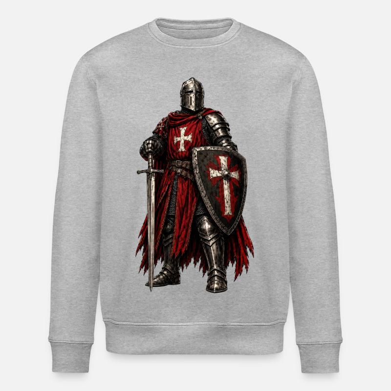 Chevalier de la Croix Pourpre - Sweat bio ROLLER Stanley/Stella Unisexe - gris chiné