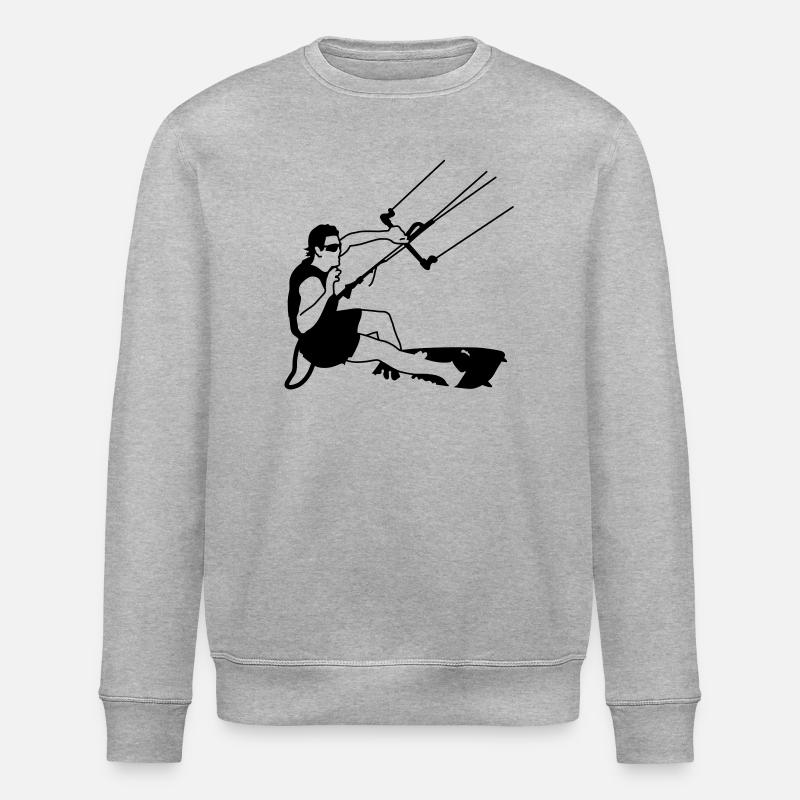 Kitesurfing - Stanley/Stella Unisex Bio-Sweatshirt ROLLER - Grau meliert