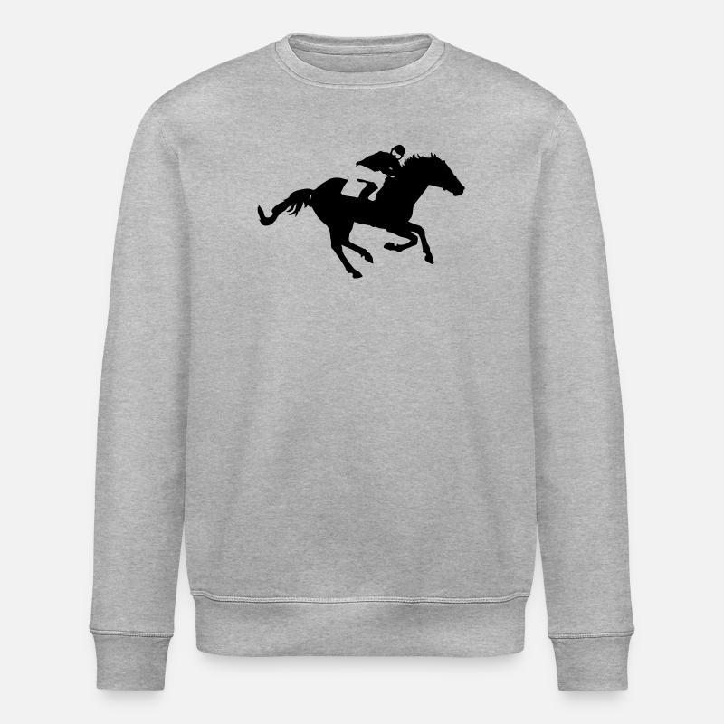 pferd_3 - Stanley/Stella ROLLER Unisex Organic Sweatshirt - heather grey