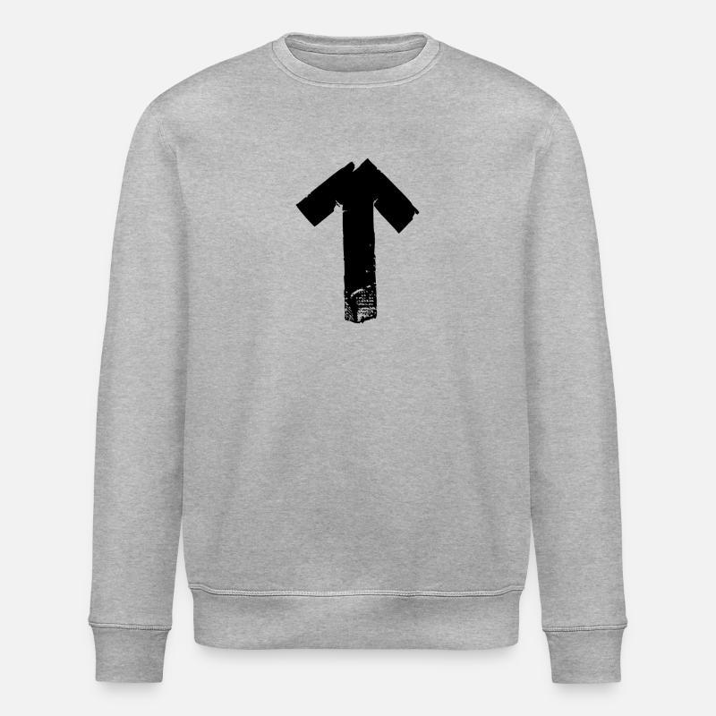 Arrow up - Stanley/Stella ROLLER Unisex Organic Sweatshirt - heather grey
