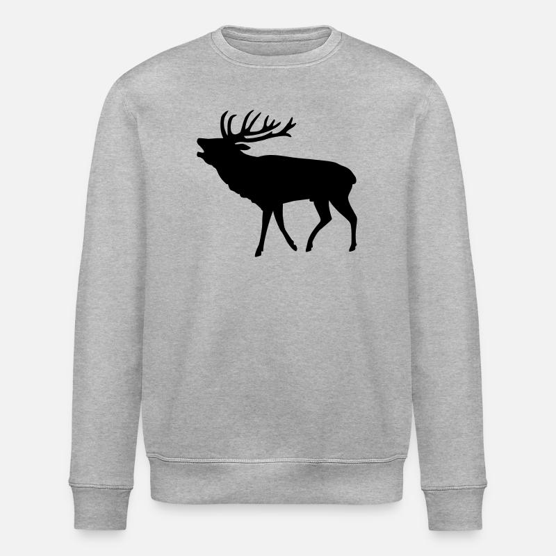 hirsch jäger jagd - Stanley/Stella Unisex Bio-Sweatshirt ROLLER - Grau meliert