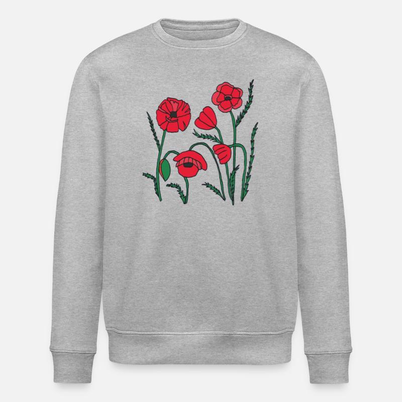 Nasiona maku - Ekologiczna bluza typu unisex Stanley/Stella ROLLER - szary melanż