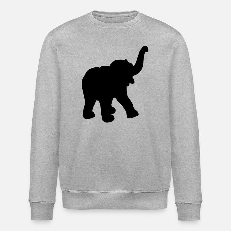 Joyeux jeune éléphant du cirque - Sweat bio ROLLER Stanley/Stella Unisexe - gris chiné