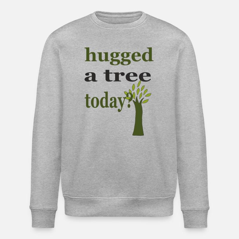 hugged a tree - Stanley/Stella Unisex Bio-Sweatshirt ROLLER - Grau meliert