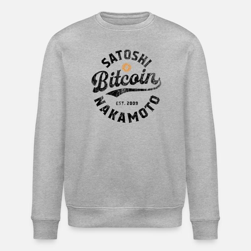 Bitcoin Satoshi Nakamoto - Stanley/Stella Unisex Bio-Sweatshirt ROLLER - Grau meliert