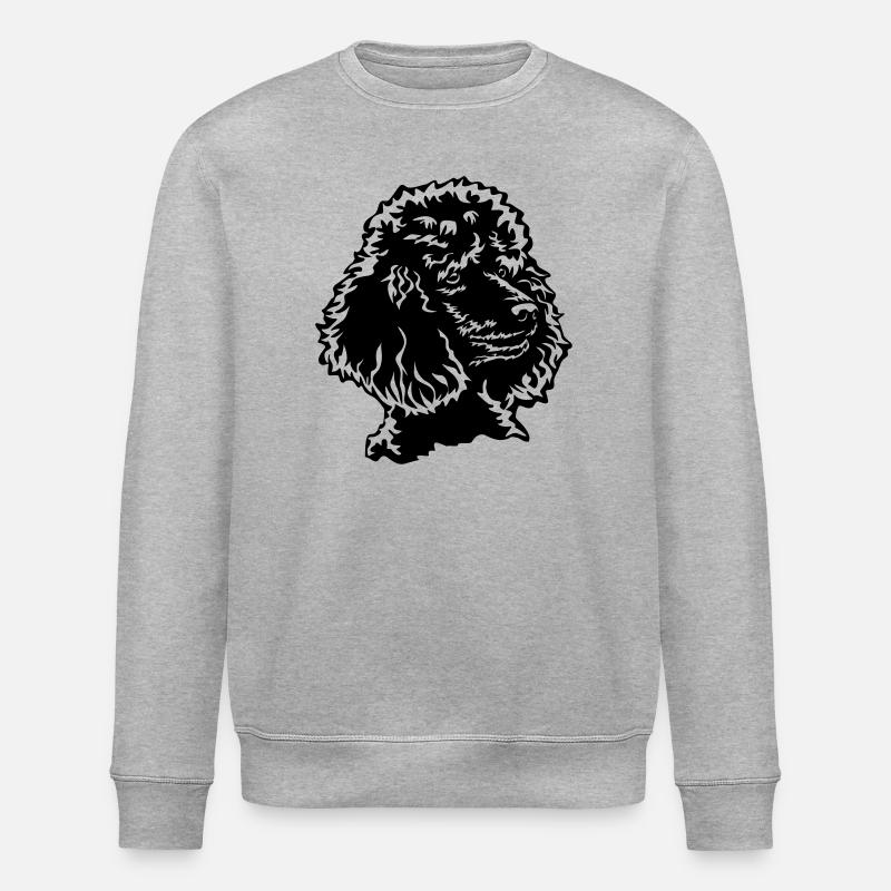 Pudel Kopf - Stanley/Stella Unisex Bio-Sweatshirt ROLLER - Grau meliert