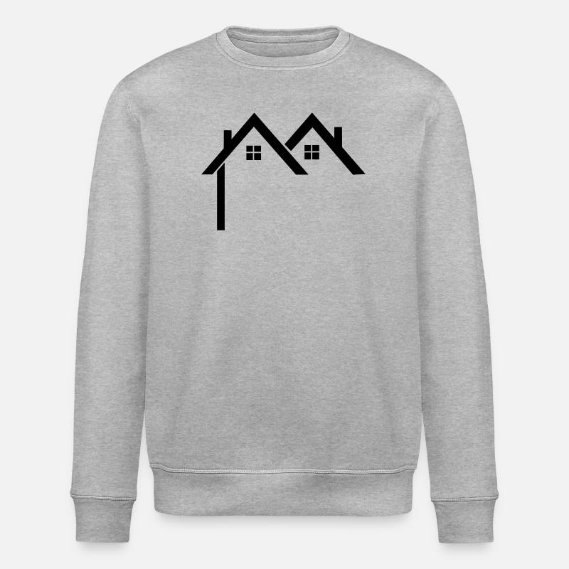 Quartier résidentiel Maisons avec logo - Sweat bio ROLLER Stanley/Stella Unisexe - gris chiné