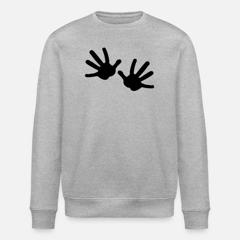 Two hands - Stanley/Stella ROLLER Unisex Organic Sweatshirt - heather grey
