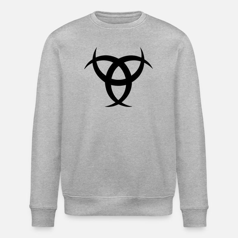 Odins Hörner Symbol - Stanley/Stella Unisex Bio-Sweatshirt ROLLER - Grau meliert
