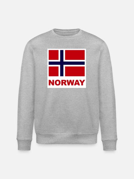 Norvège Norvège Drapeau - Sweat bio ROLLER Stanley/Stella Unisexe - gris chiné
