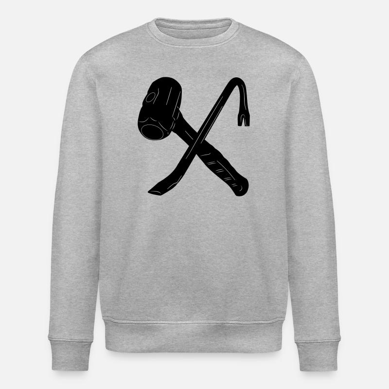 Demolition tools - Stanley/Stella ROLLER Unisex Organic Sweatshirt - heather grey