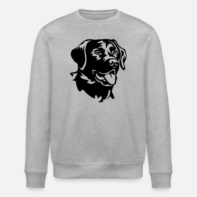 Tête de Labrador - Sweat bio ROLLER Stanley/Stella Unisexe - gris chiné