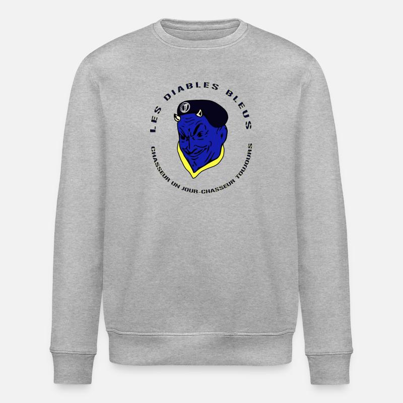 Devises Chasseurs Diables Bleus - Armée Française - Sweat bio ROLLER Stanley/Stella Unisexe - gris chiné