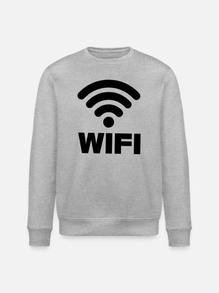 WIFI connection - Stanley/Stella ROLLER Unisex Organic Sweatshirt - heather grey