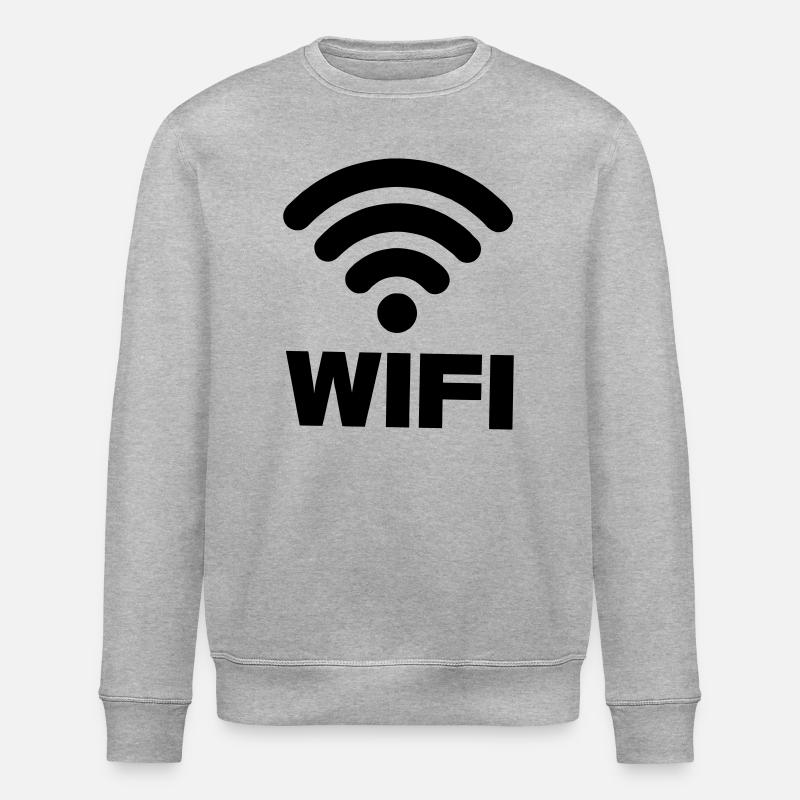 Connexion WIFI - Sweat bio ROLLER Stanley/Stella Unisexe - gris chiné