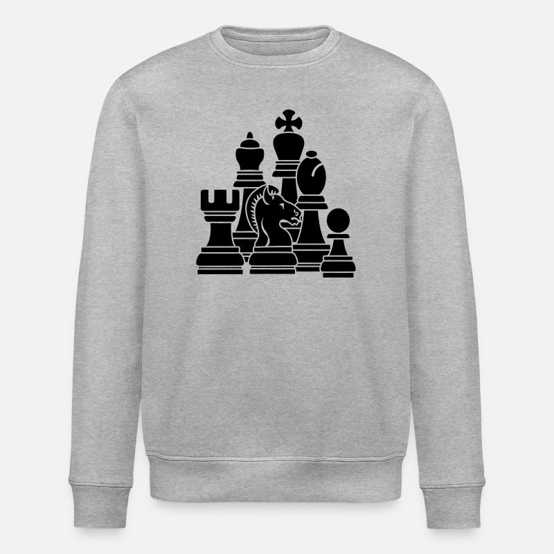 chess pieces - Stanley/Stella ROLLER Unisex Organic Sweatshirt - heather grey