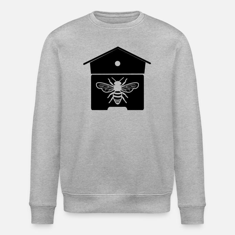 Bienenhaus oder Bienennest - Stanley/Stella Unisex Bio-Sweatshirt ROLLER - Grau meliert