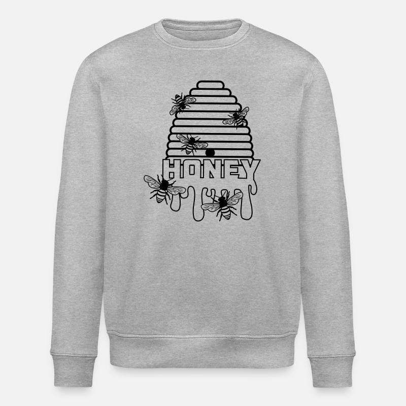 Ruche de miel d’abeille - Sweat bio ROLLER Stanley/Stella Unisexe - gris chiné