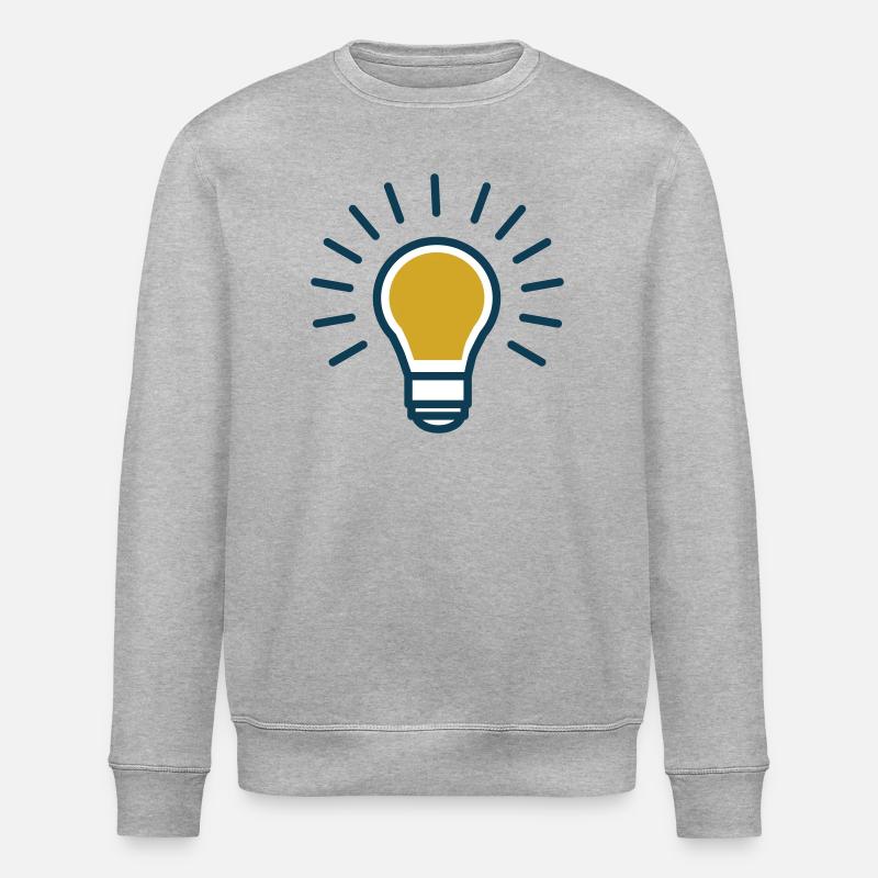 Idee Glühbirne (Vectorgraphic) - Stanley/Stella Unisex Bio-Sweatshirt ROLLER - Grau meliert