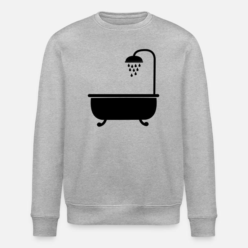 Bath with shower sanitary facilities - Stanley/Stella ROLLER Unisex Organic Sweatshirt - heather grey