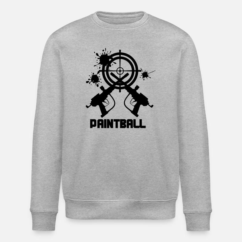 Cible de paintball avec deux pistolets - Sweat bio ROLLER Stanley/Stella Unisexe - gris chiné