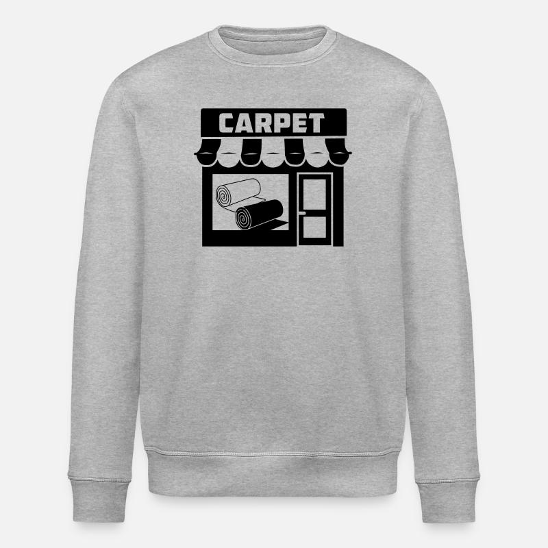 Carpet rolls logo in store - Stanley/Stella ROLLER Unisex Organic Sweatshirt - heather grey