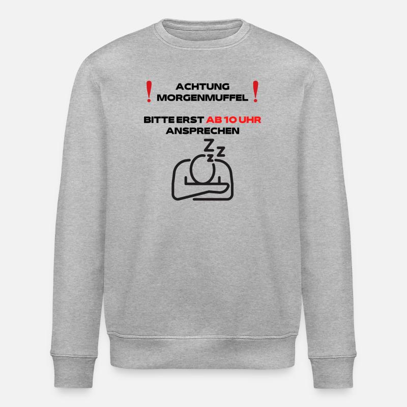 Morgenmuffel - Stanley/Stella Unisex Bio-Sweatshirt ROLLER - Grau meliert