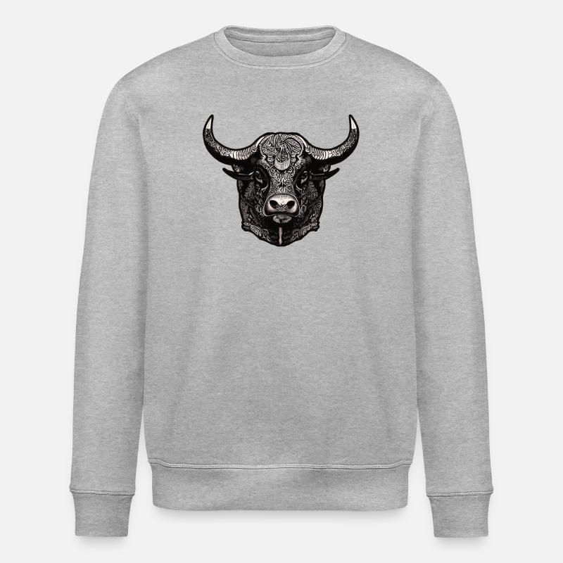 Stierkopf - Stanley/Stella Unisex Bio-Sweatshirt ROLLER - Grau meliert