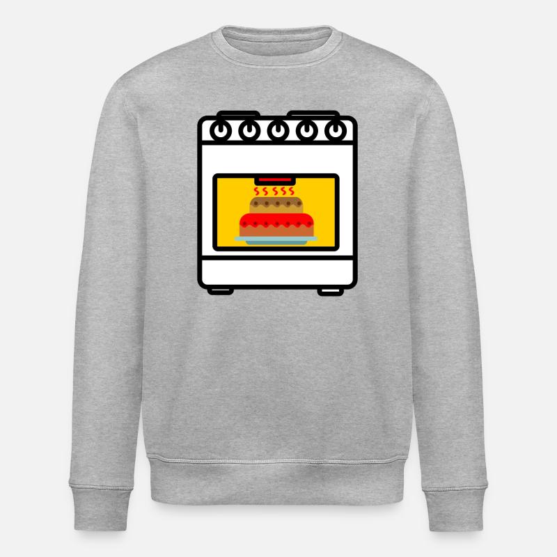 Backofen mit Kuchen - Stanley/Stella Unisex Bio-Sweatshirt ROLLER - Grau meliert