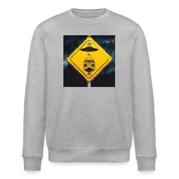 Sagenhaft und Sonderbar - der Podcast - Stanley/Stella Unisex Bio-Sweatshirt ROLLER - Grau meliert - Vorne - Nik (191cm)