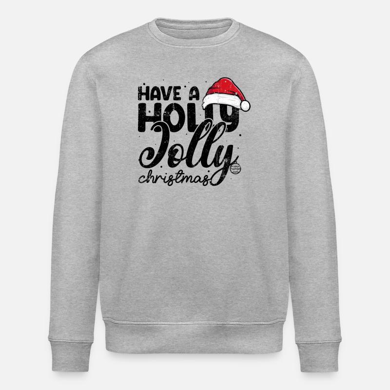 Weihnachtsmannmütze Minimale Grafik - Stanley/Stella Unisex Bio-Sweatshirt ROLLER - Grau meliert