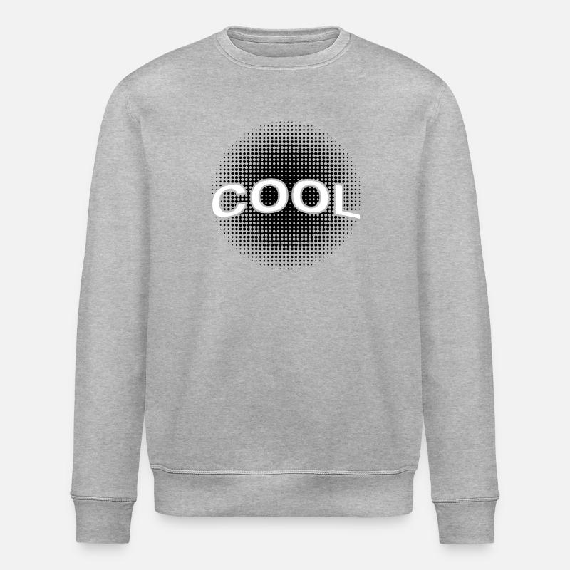 Cool lettering on dot HG - Stanley/Stella ROLLER Unisex Organic Sweatshirt - heather grey