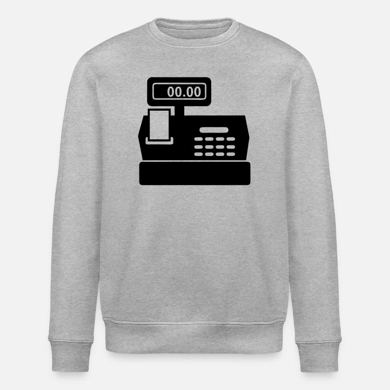 Caisse enregistreuse pour supermarché - Sweat bio ROLLER Stanley/Stella Unisexe - gris chiné