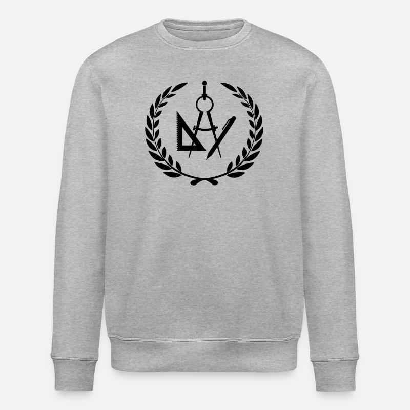 Architekten- oder Designerwerkzeuge im Lorbeerkranz - Stanley/Stella Unisex Bio-Sweatshirt ROLLER - Grau meliert