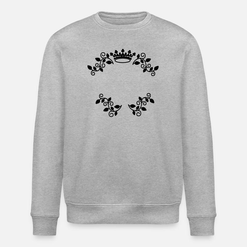 Decoration with crown - Stanley/Stella ROLLER Unisex Organic Sweatshirt - heather grey