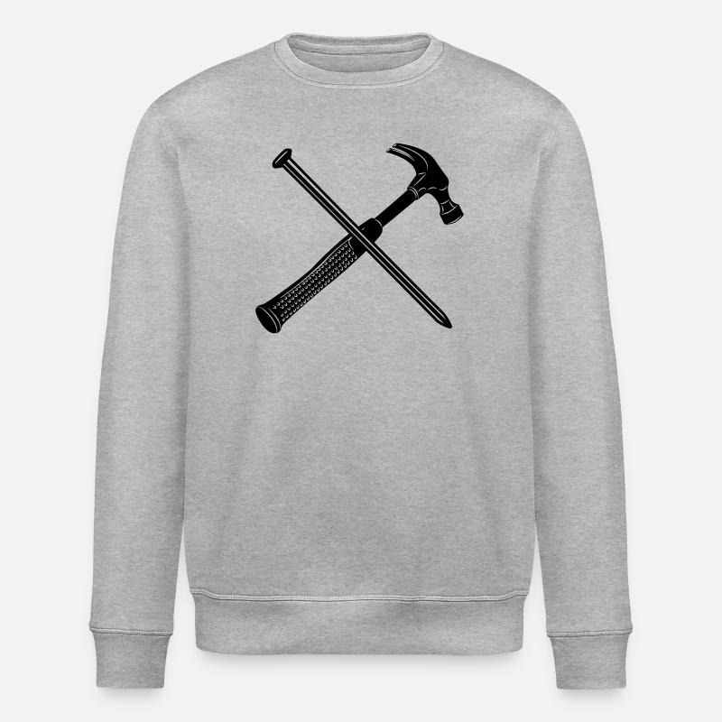 Marteau et clou - Sweat bio ROLLER Stanley/Stella Unisexe - gris chiné