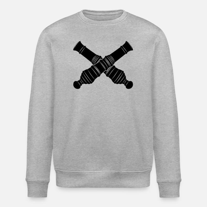 Deux canons croisés - Sweat bio ROLLER Stanley/Stella Unisexe - gris chiné