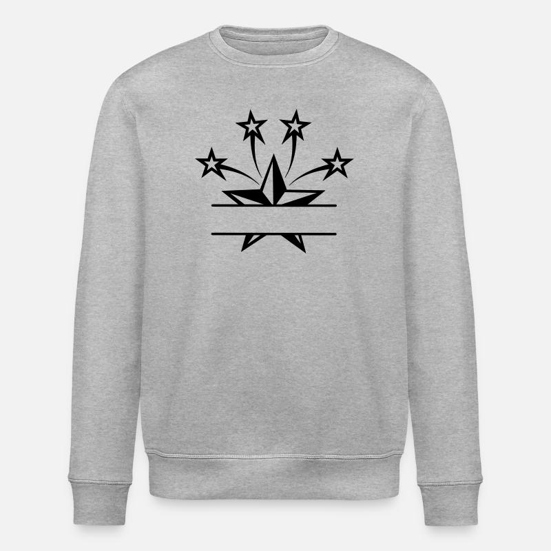 Leuchtender Stern - Stanley/Stella Unisex Bio-Sweatshirt ROLLER - Grau meliert