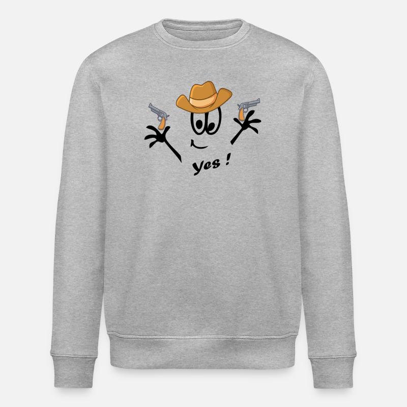 Cowboy, Carnaval, Bande dessinée - Sweat bio ROLLER Stanley/Stella Unisexe - gris chiné