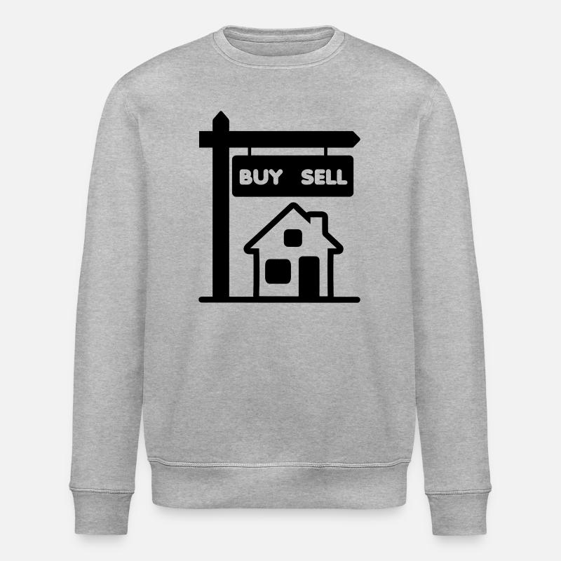 Acheter vente logo courtier - Sweat bio ROLLER Stanley/Stella Unisexe - gris chiné