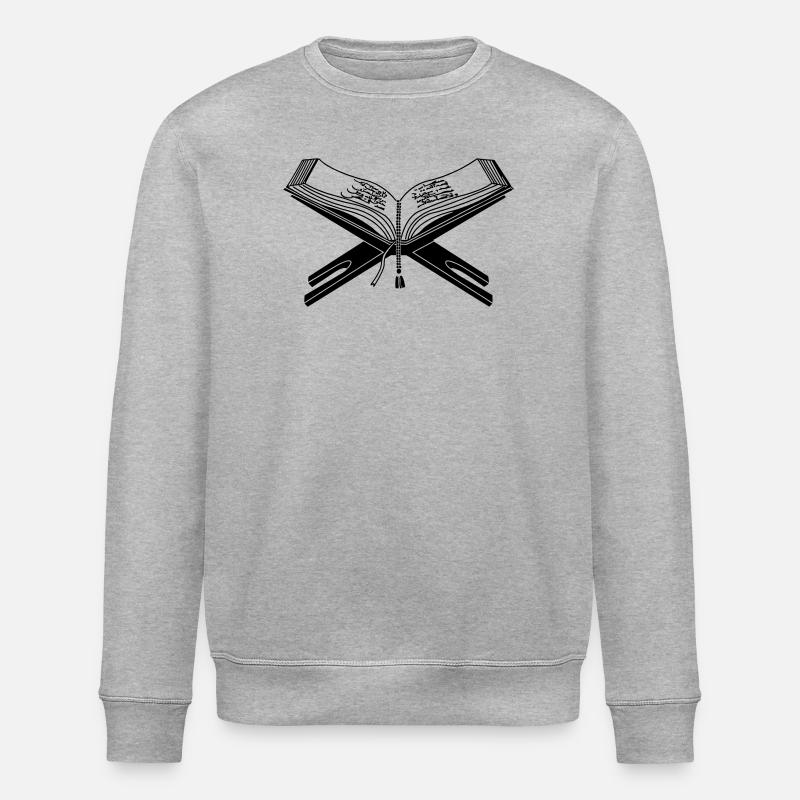 Koranlogo heiliges Buch - Stanley/Stella Unisex Bio-Sweatshirt ROLLER - Grau meliert