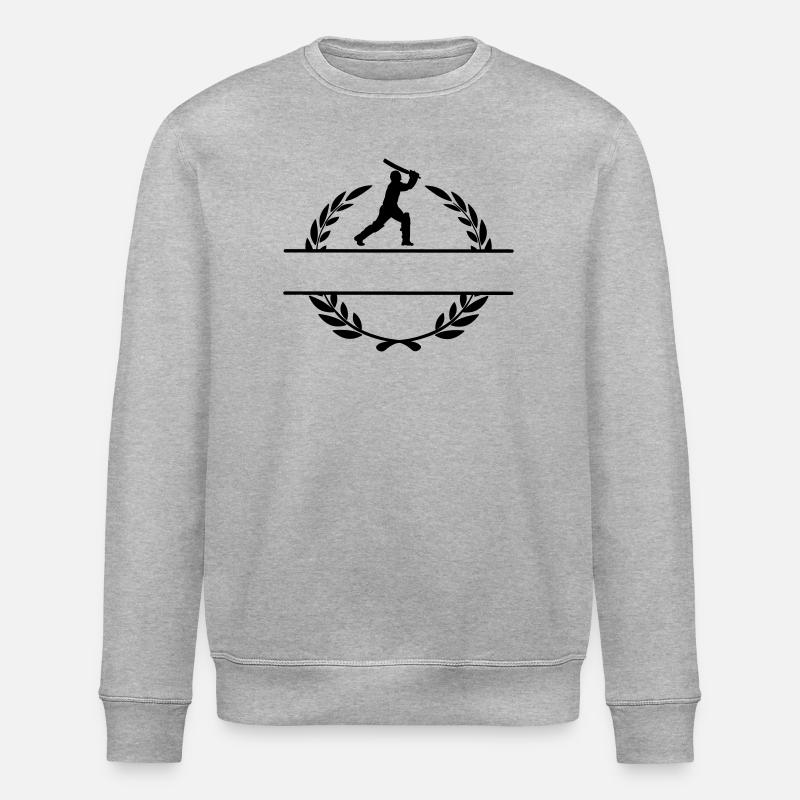 Cricketspieler im Lorbeerkranz - Stanley/Stella Unisex Bio-Sweatshirt ROLLER - Grau meliert