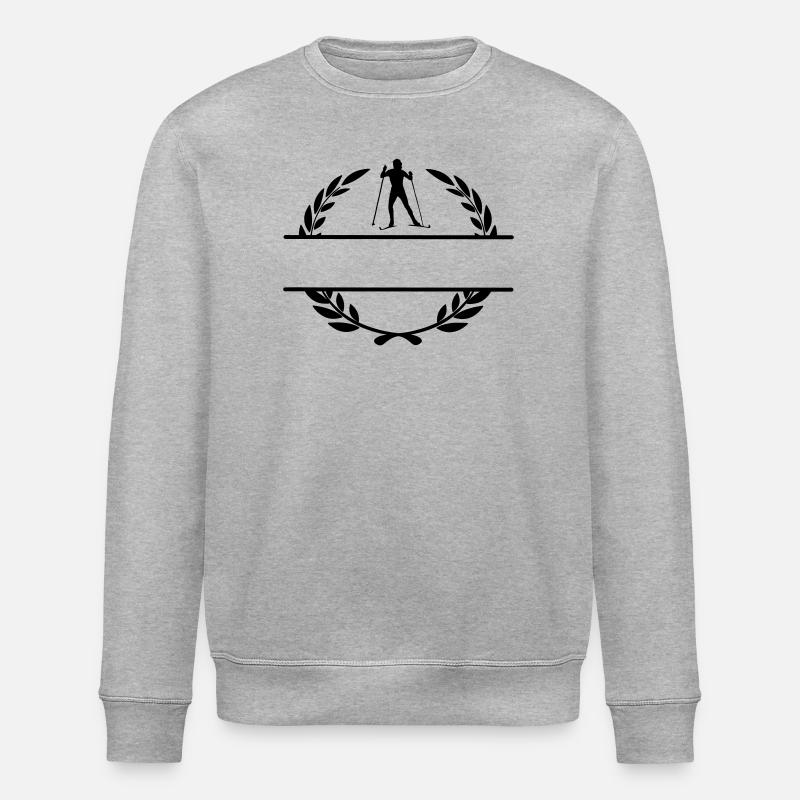 Langläufer im Lorbeerkranz - Stanley/Stella Unisex Bio-Sweatshirt ROLLER - Grau meliert