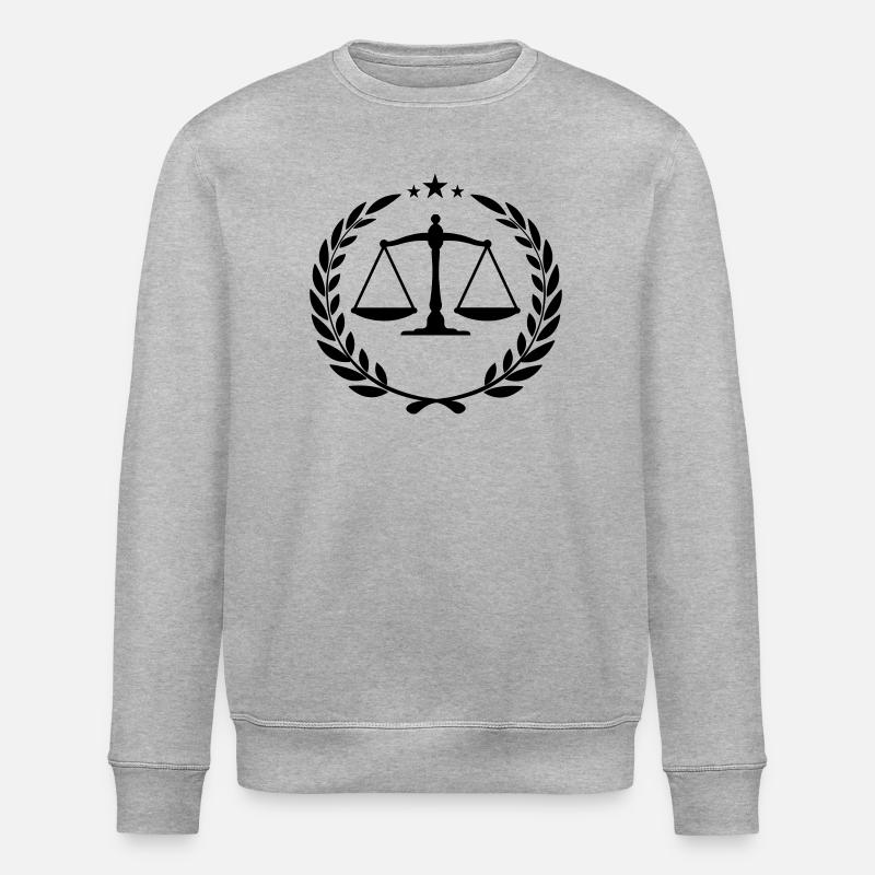 Scale in laurel wreath - Stanley/Stella ROLLER Unisex Organic Sweatshirt - heather grey
