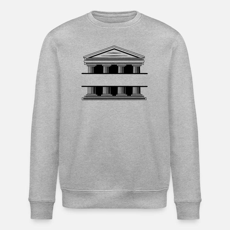 Courthouse monogram - Stanley/Stella ROLLER Unisex Organic Sweatshirt - heather grey