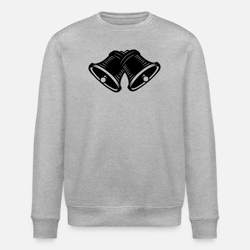 Schattenbild Kirchenglocken - Stanley/Stella Unisex Bio-Sweatshirt ROLLER - Grau meliert