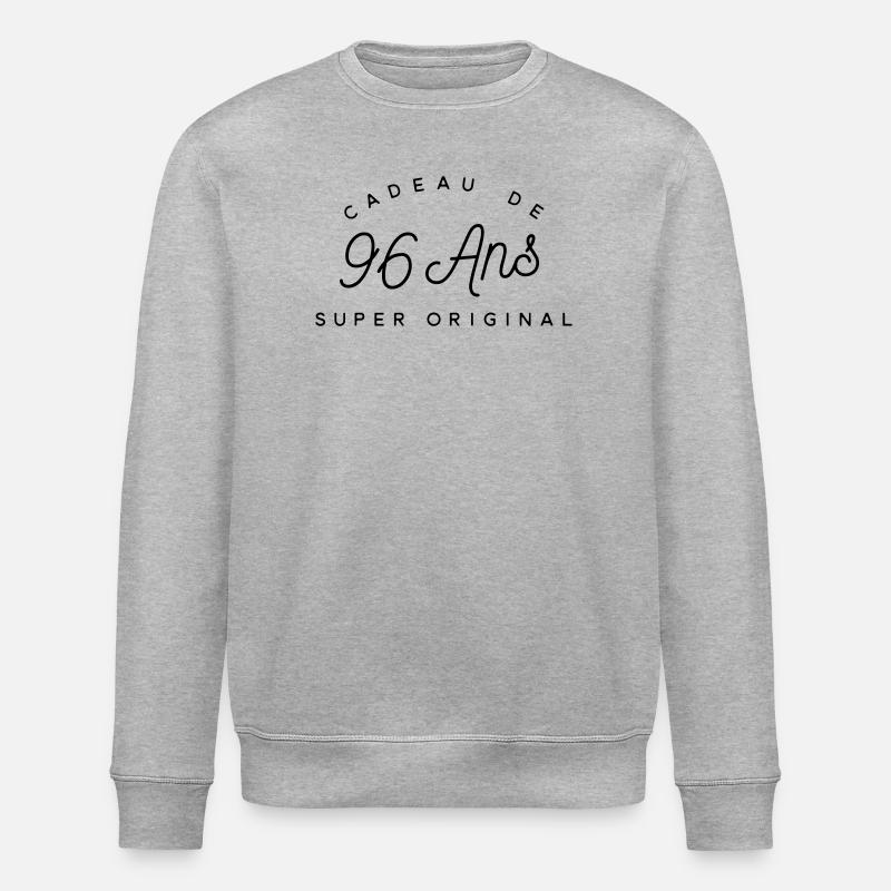 Cadeau 96 ans  - Sweat bio ROLLER Stanley/Stella Unisexe - gris chiné