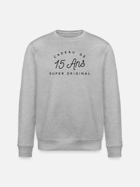 Cadeau 15 ans - Sweat bio ROLLER Stanley/Stella Unisexe - gris chiné