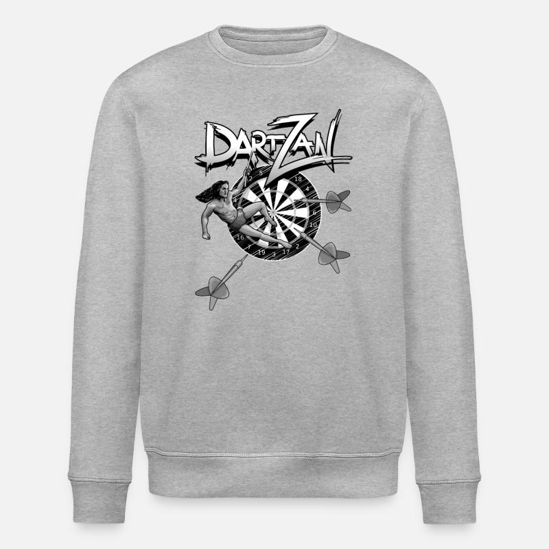 Fléchettes avec Darzan - Sweat bio ROLLER Stanley/Stella Unisexe - gris chiné